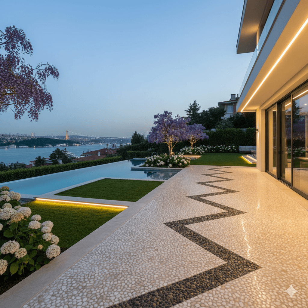 Beykoz Taş Halı Fiyatları ve Hizmetleri: Lüks Villa ve Yalılar İçin Drenajlı Zemin Kaplama